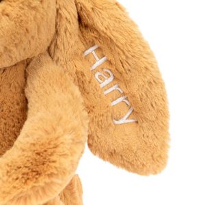 Personalised Bashful Golden Bunny Medium