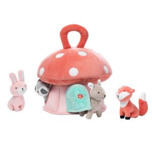 Plush Mushroom Playhouse Interactive Toy with Animals