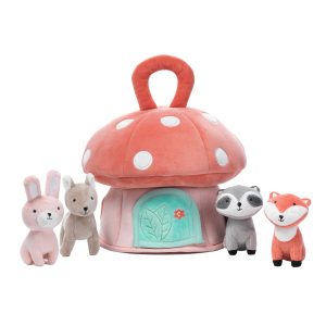 Plush Mushroom Playhouse Interactive Toy with Animals